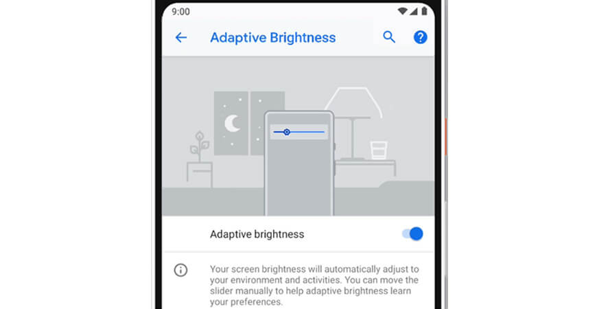 Adaptive birghtness - Android P Features