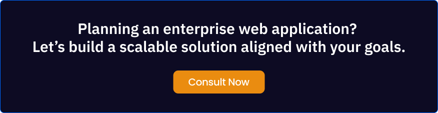 Planning an enterprise web application Lets build a scalable solution aligned with your goals A Guide to Enterprise Web Application Development [Process + Cost + Timeline]